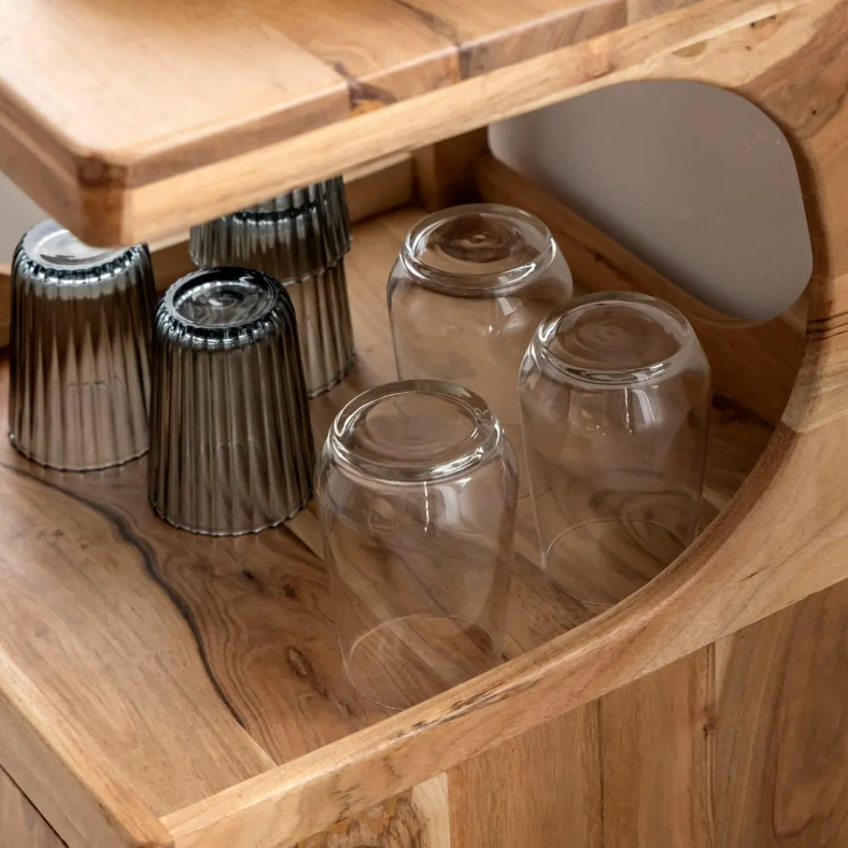 Made in Meubles Petite étagère en bois d'acacia Emyr