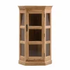 Made in Meubles Petite vitrine d'angle en bois d'acacia Esmée