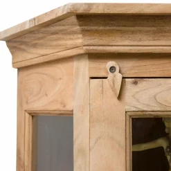Made in Meubles Petite vitrine d'angle en bois d'acacia Esmée