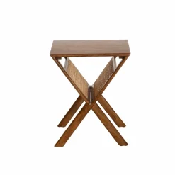 Made in Meubles Porte revue en bois de manguier et cannage Charline