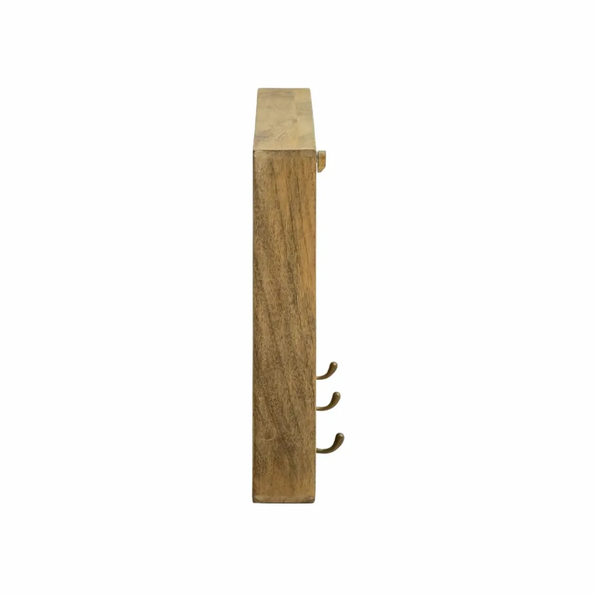 Made in Meubles Porte-manteau en bois de manguier avec miroir Marley