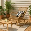 Made in Meubles Rocking chair de jardin en rotin Rattan