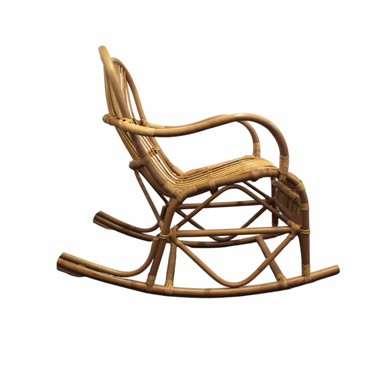 Made in Meubles Rocking chair de jardin en rotin Rattan