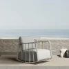 Made in Meubles Rocking chair en aluminium pour jardin couleur taupe Zion