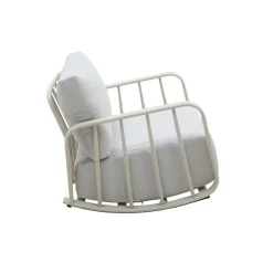 Made in Meubles Rocking chair en aluminium pour jardin couleur taupe Zion