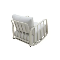 Made in Meubles Rocking chair en aluminium pour jardin couleur taupe Zion