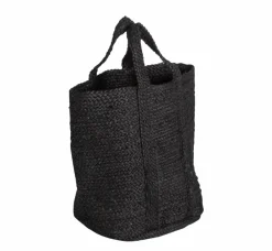 Made in Meubles Sac à buches noir Marlon