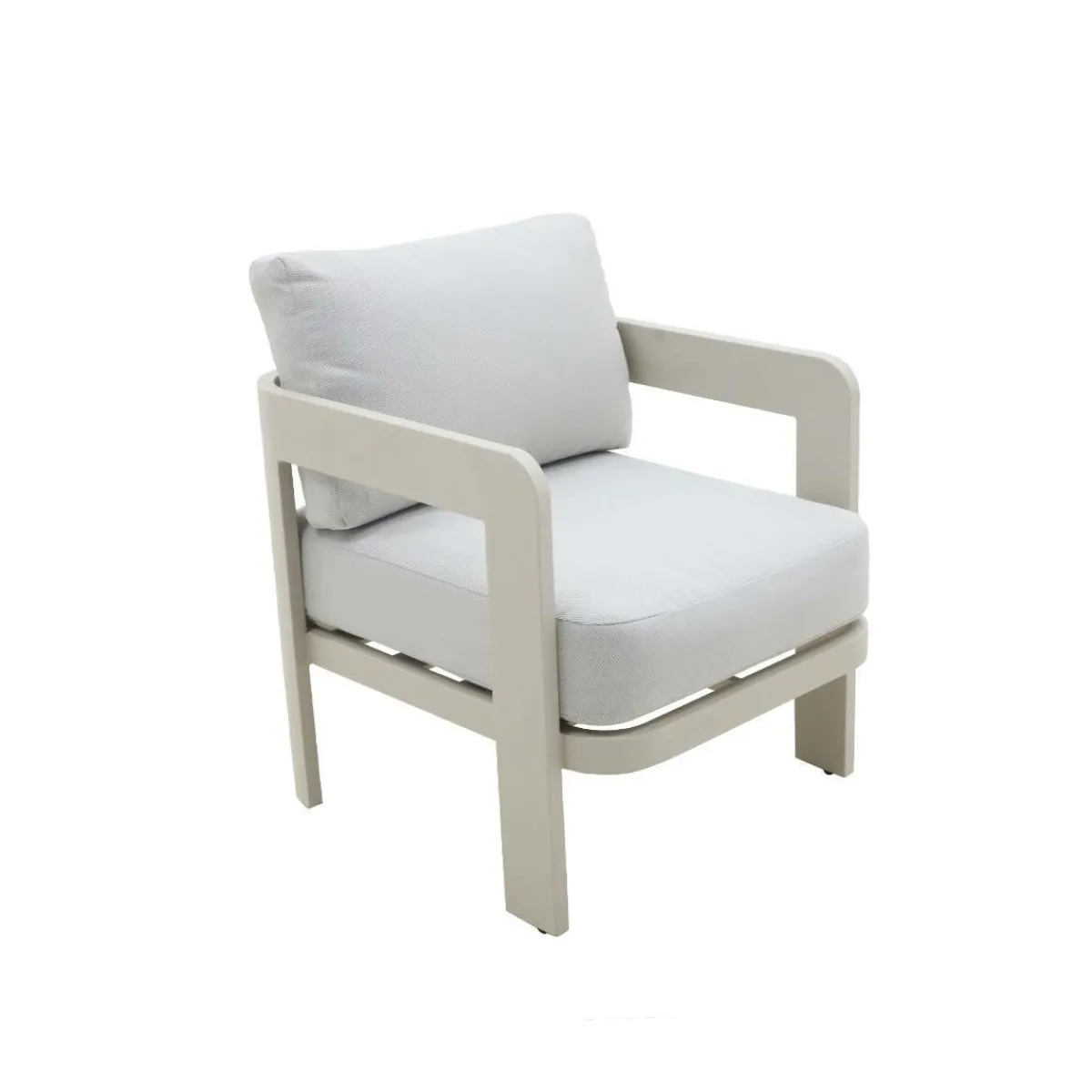 Made in Meubles Salon de jardin en aluminium taupe Loréa