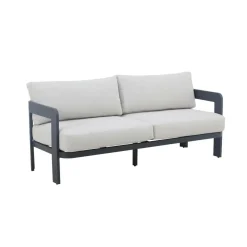 Made in Meubles Salon de jardin en aluminium gris foncé Loréa
