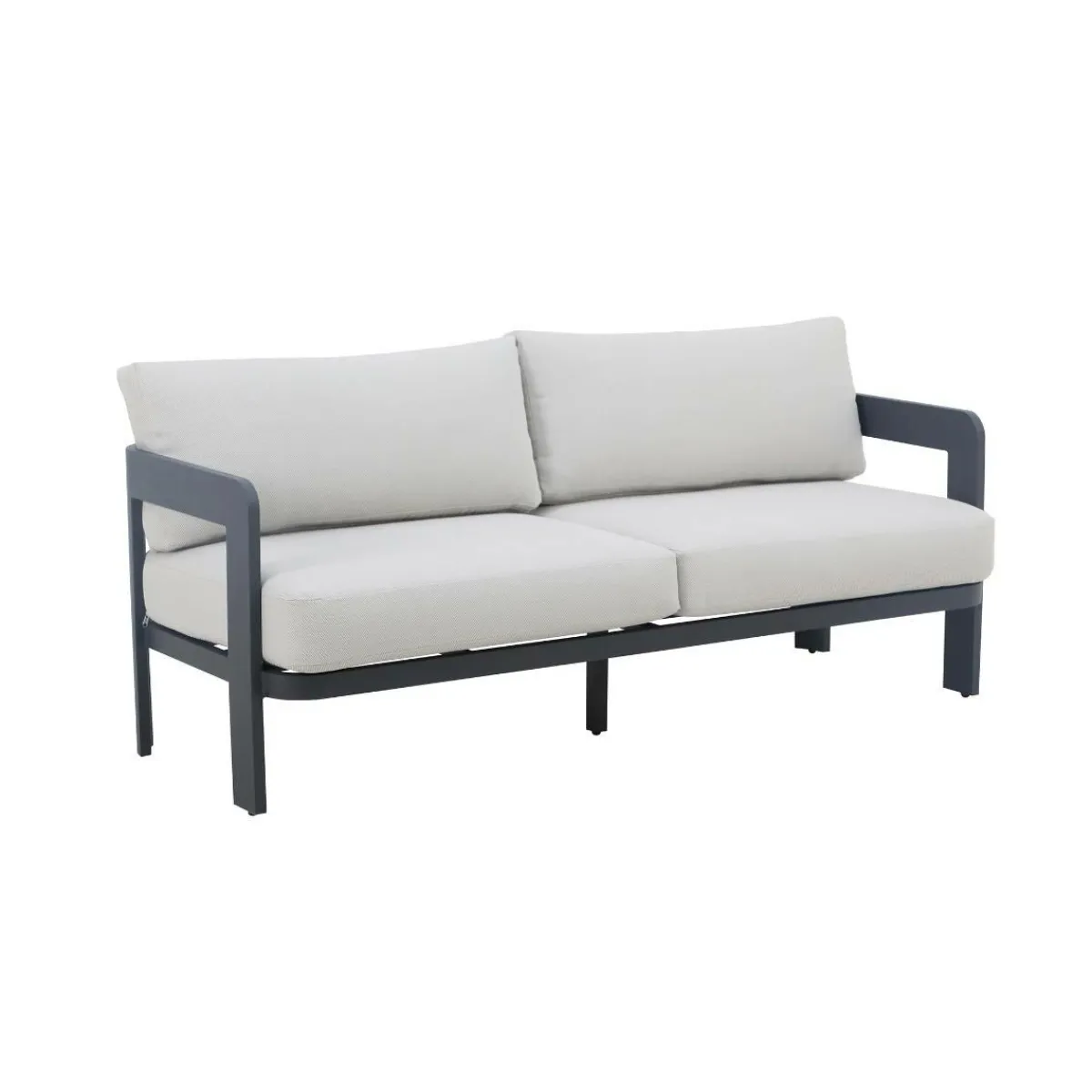 Made in Meubles Salon de jardin en aluminium gris foncé Loréa
