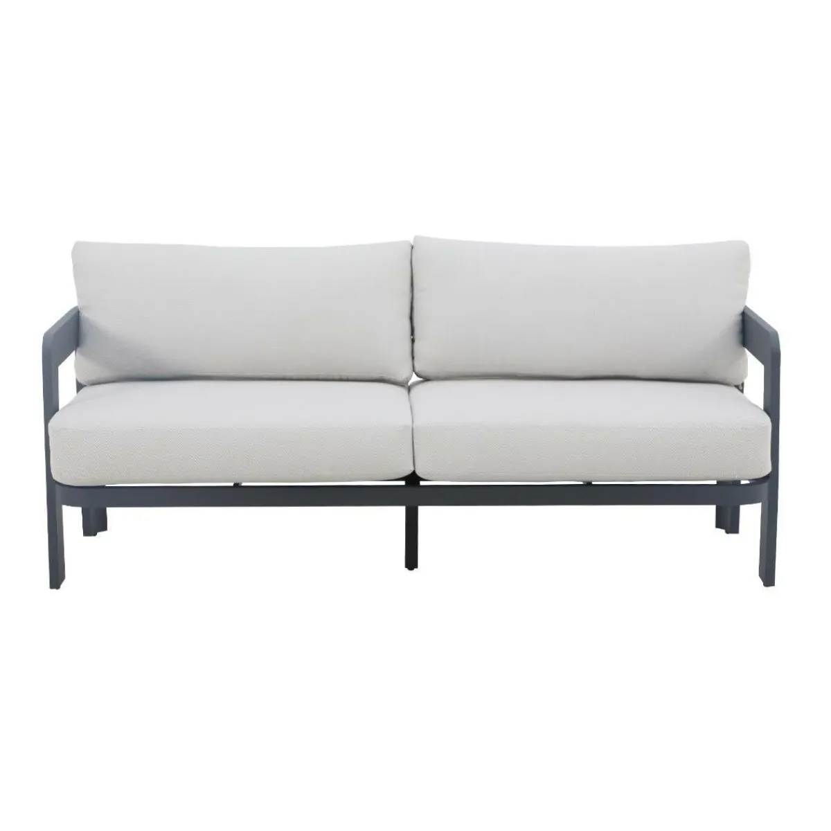Made in Meubles Salon de jardin en aluminium gris foncé Loréa