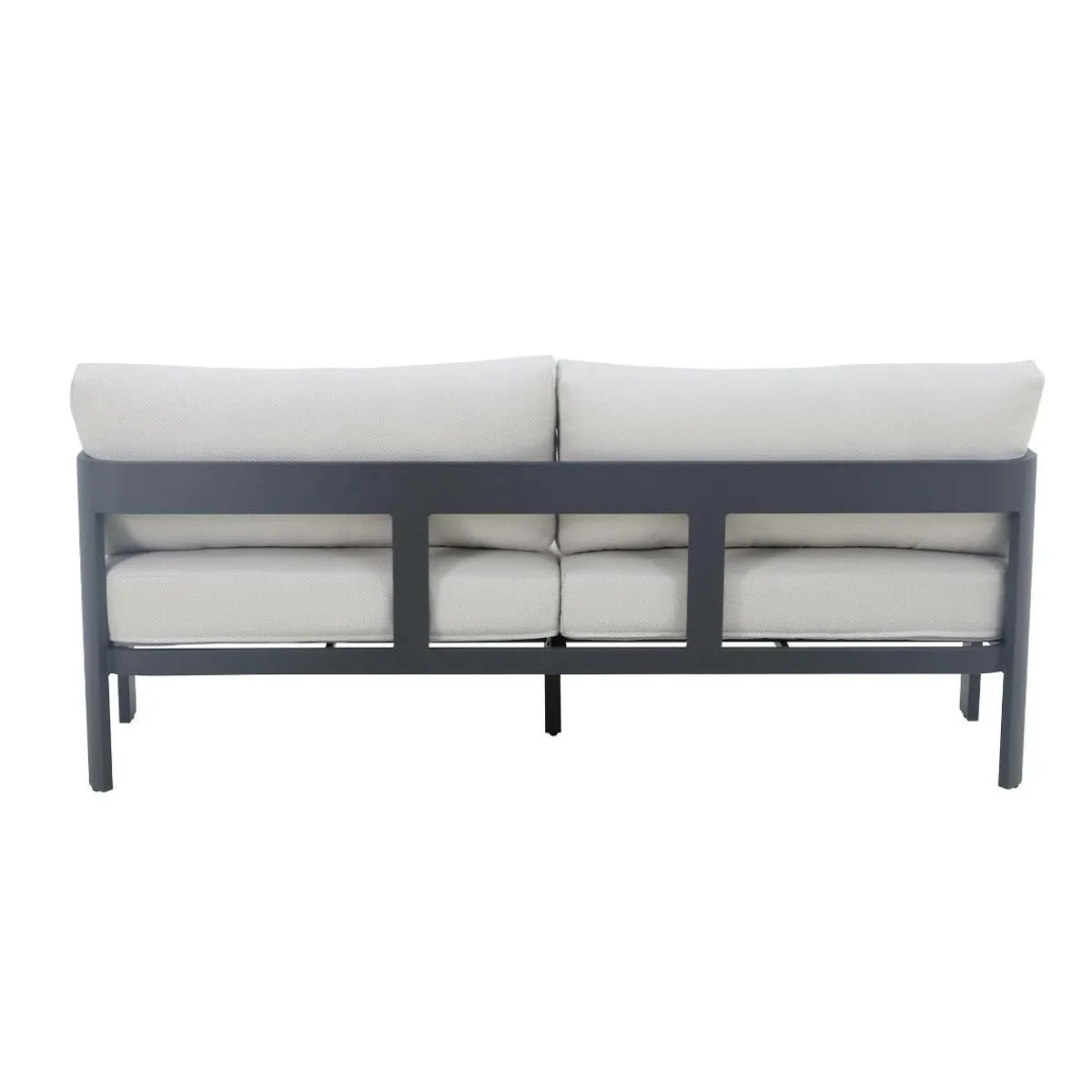 Made in Meubles Salon de jardin en aluminium gris foncé Loréa