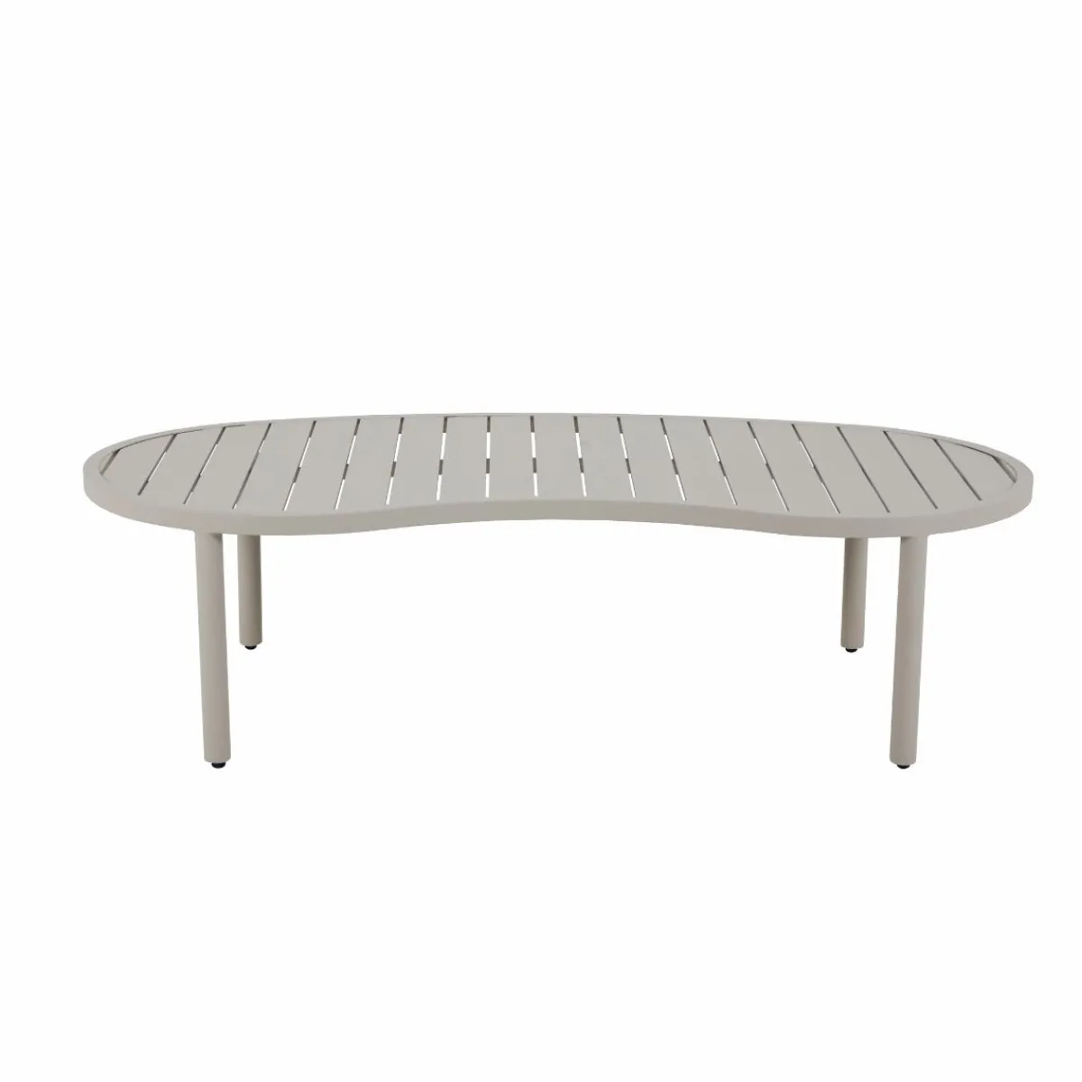 Made in Meubles Salon de jardin haricot en aluminium taupe Zion