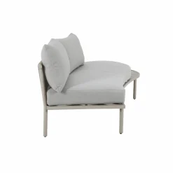 Made in Meubles Salon de jardin haricot en aluminium taupe Zion