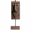 Made in Meubles Sculpture visage en bois Liséa