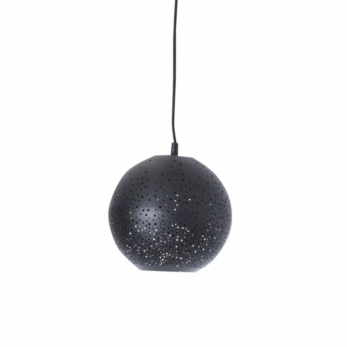 Made in Meubles Suspension ajourée en métal noir Félix