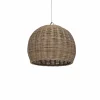 Made in Meubles Suspension boule en rotin Amael