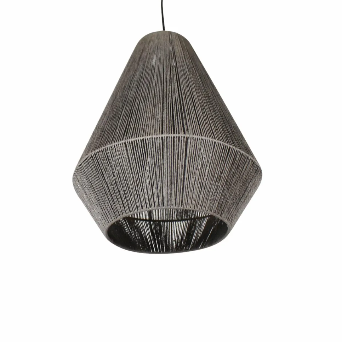 Made in Meubles Suspension corde en papier gris Antonin