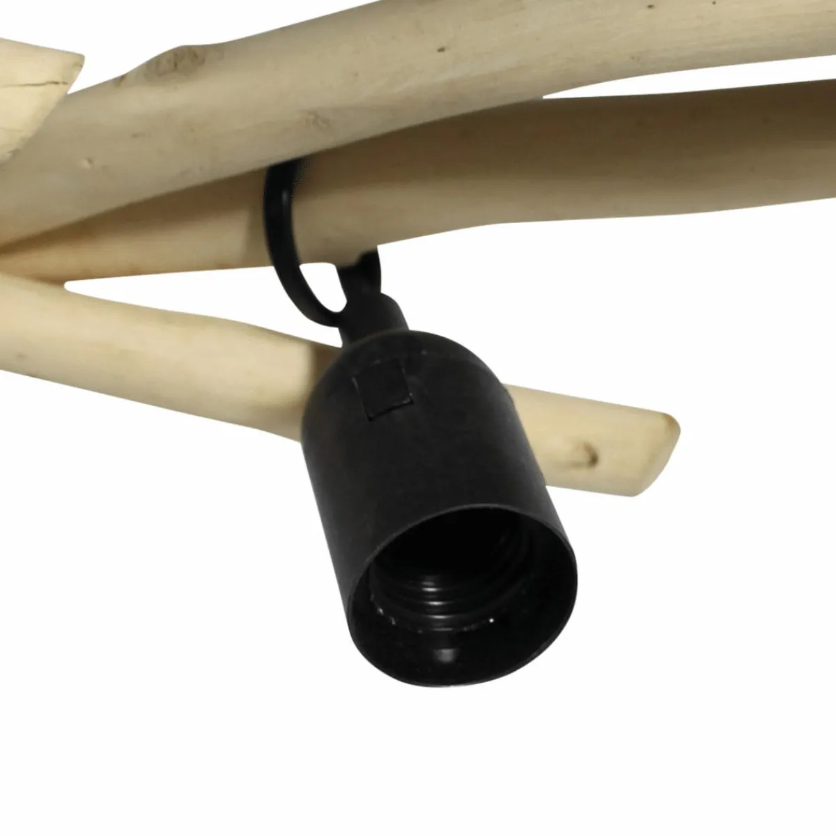 Made in Meubles Suspension en bois et métal 3 lampes Naomi