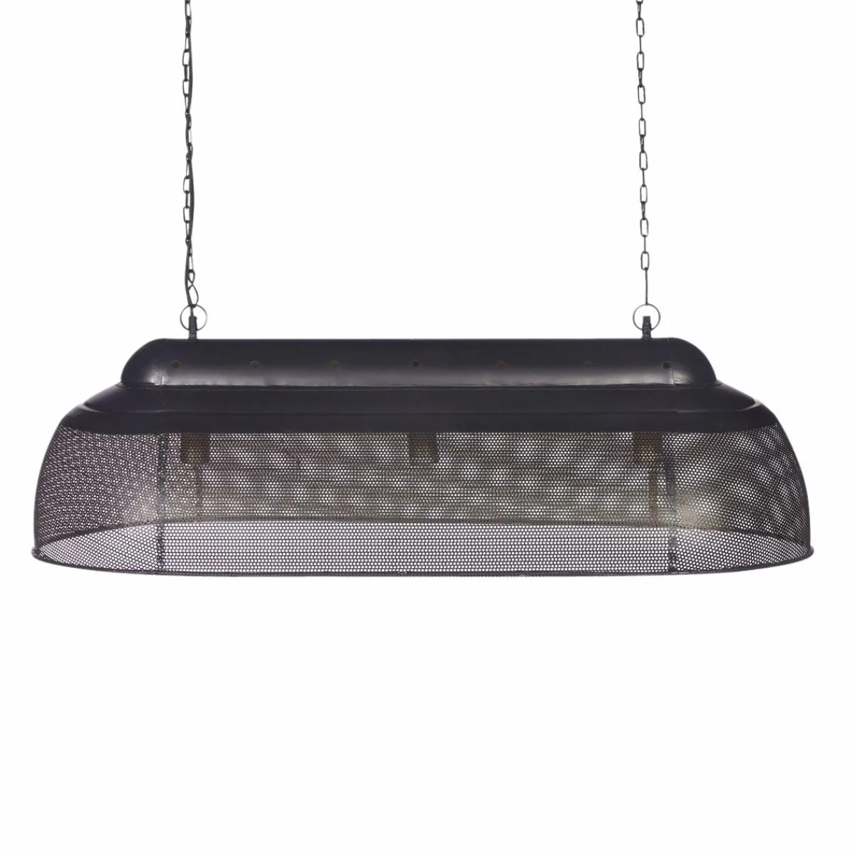 Made in Meubles Suspension en métal noire intérieur doré Clémence