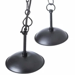 Made in Meubles Suspension en métal noire intérieur doré Clémence