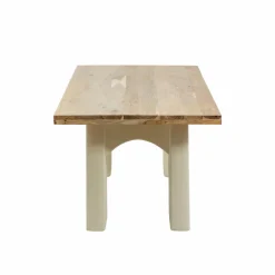 Made in Meubles Table à manger en bois d'acacia et pieds en bois effet béton Dalva