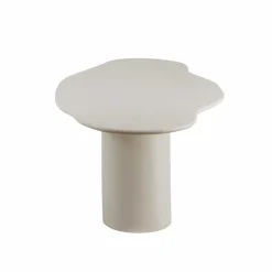 Made in Meubles Table à manger nuage en bois effet béton blanc Thomas