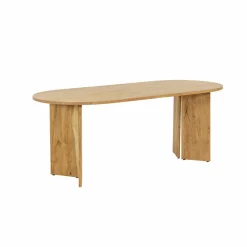 Made in Meubles Table à manger ovale en bois d'acacia Elwen