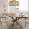 Made in Meubles Table à manger ovale en bois de manguier Maloé