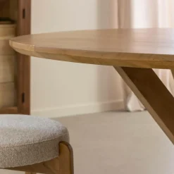 Made in Meubles Table à manger ronde en manguier Maloé