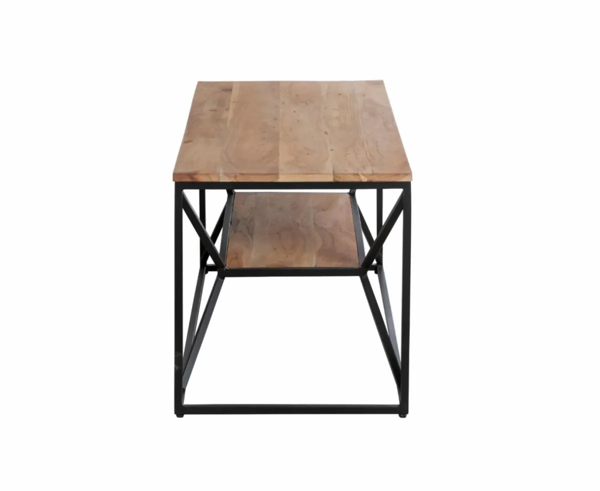 Made in Meubles Table basse à double plateau en bois d'acacia Flavia