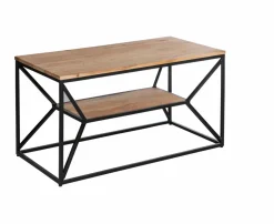 Made in Meubles Table basse à double plateau en bois d'acacia Flavia