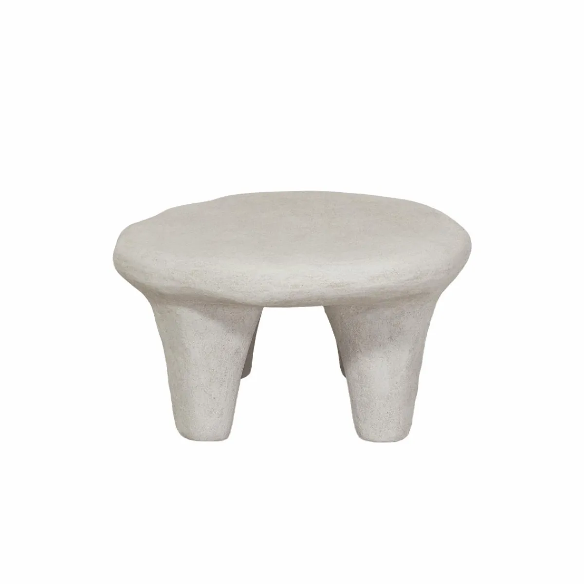 Made in Meubles Table basse blanche en bois effet béton Danaé
