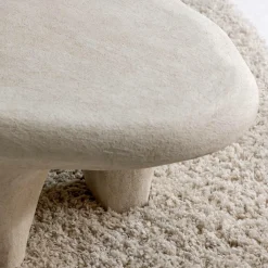 Made in Meubles Table basse blanche en bois effet béton Danaé