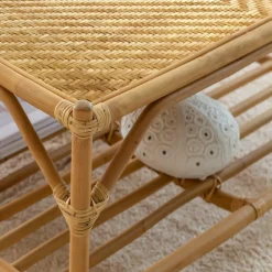 Made in Meubles Table basse carrée en bambou Célestin