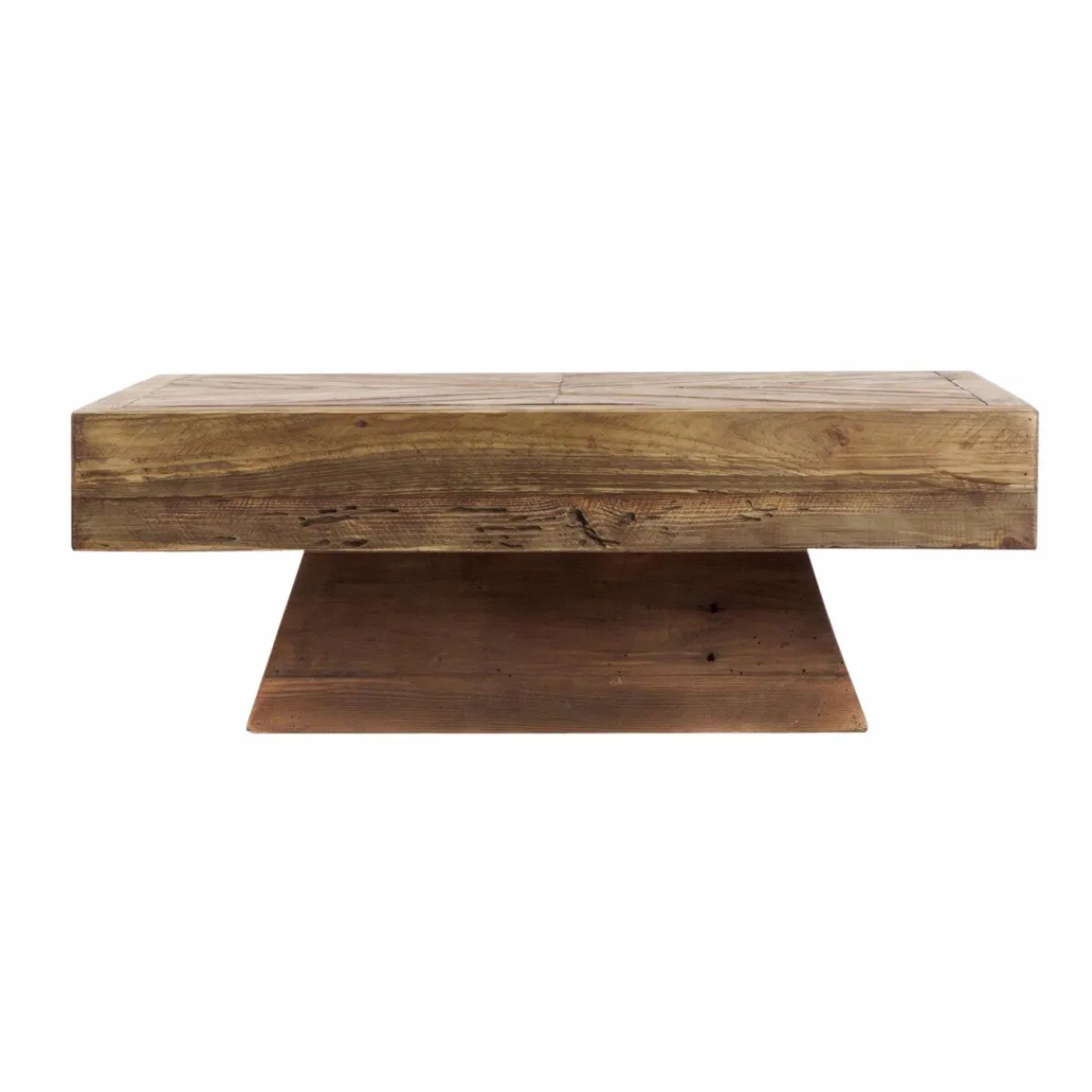 Made in Meubles Table basse carrée en bois recyclé Blaise