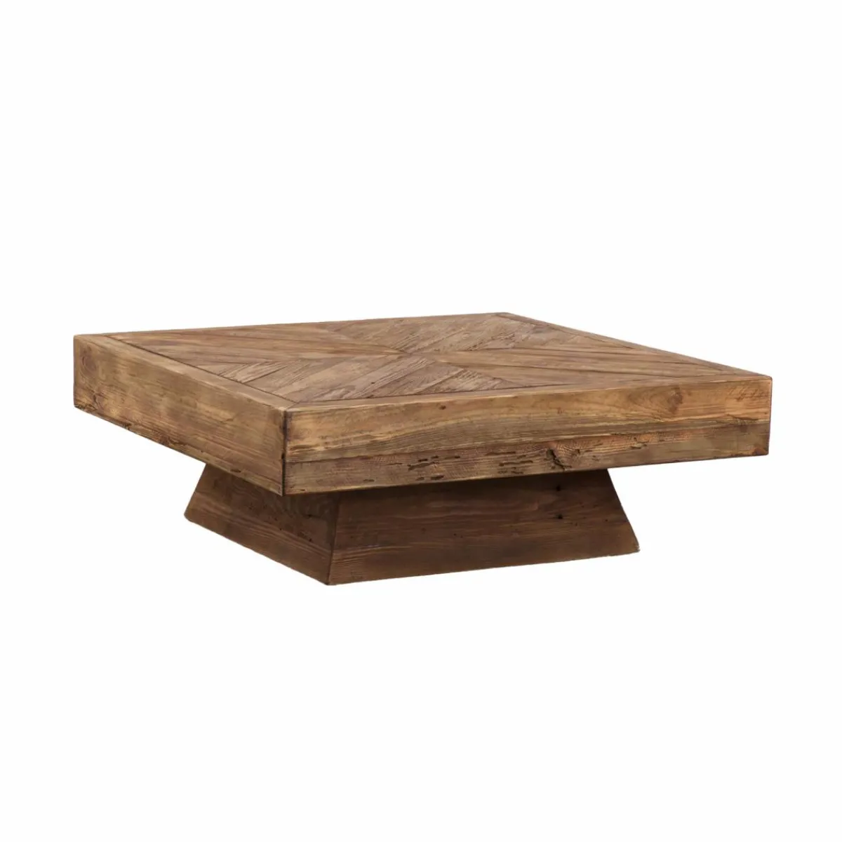 Made in Meubles Table basse carrée en bois recyclé Blaise
