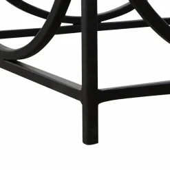 Made in Meubles Table basse carrée en métal noir Zélie
