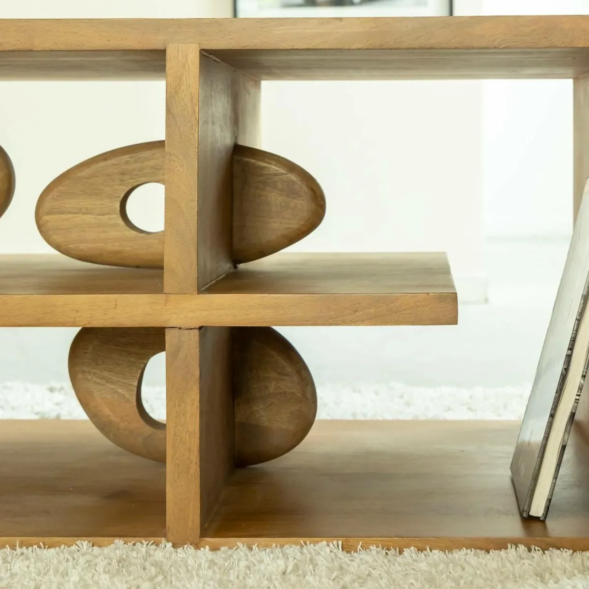 Made in Meubles Table basse design en bois de manguier Alwen