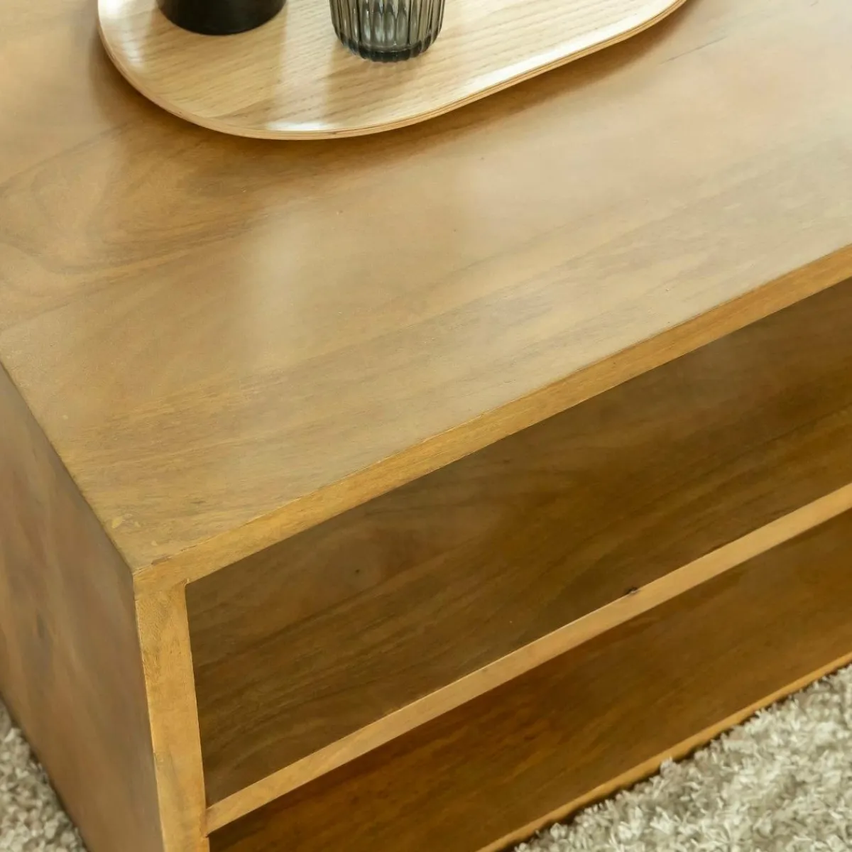 Made in Meubles Table basse design en bois de manguier Alwen