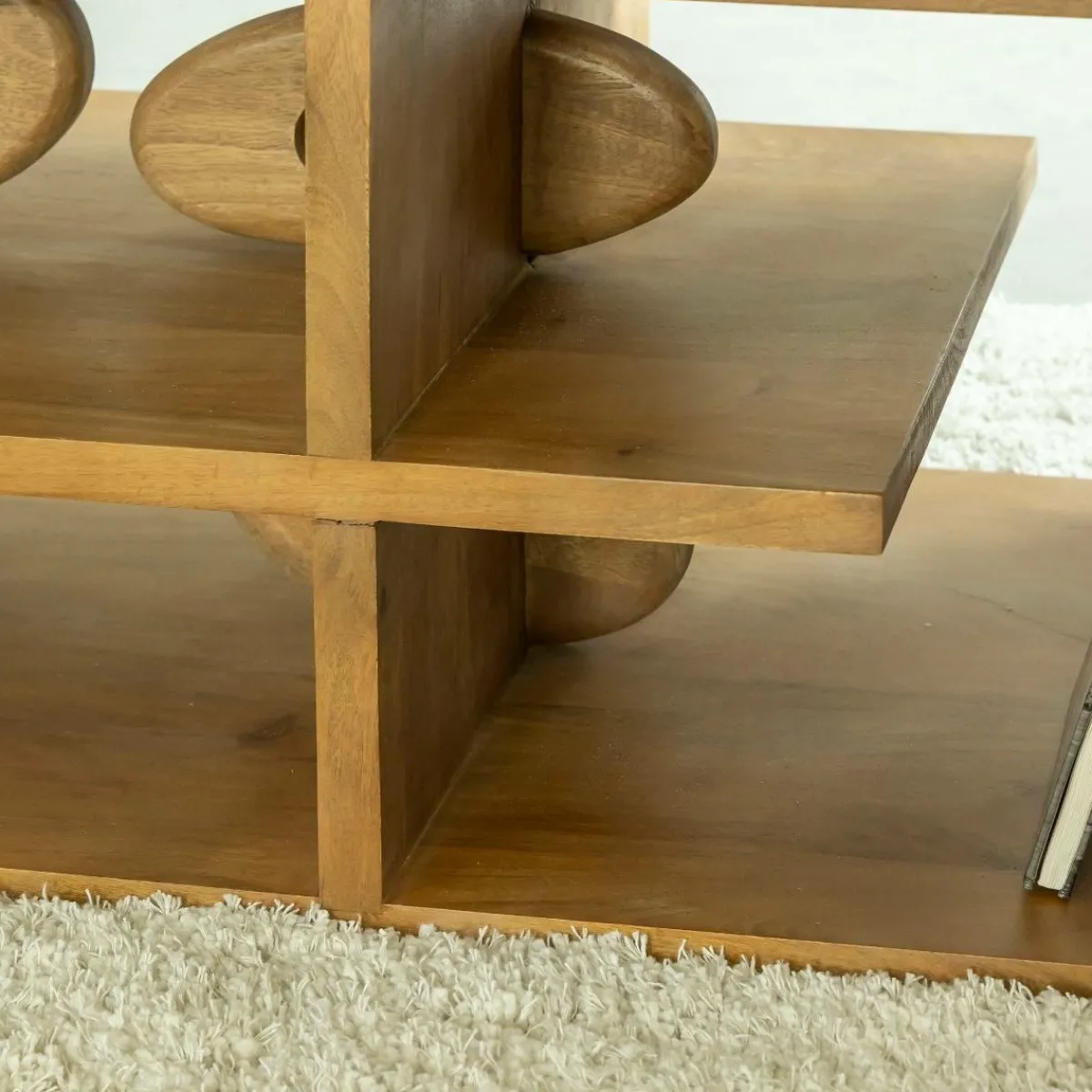 Made in Meubles Table basse design en bois de manguier Alwen