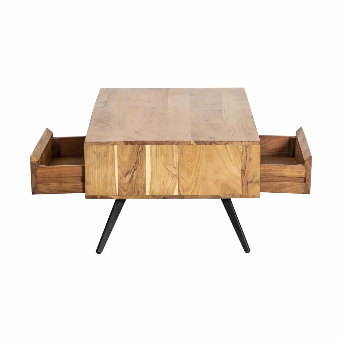 Made in Meubles Table basse en bois d'acacia et pierre Yvan