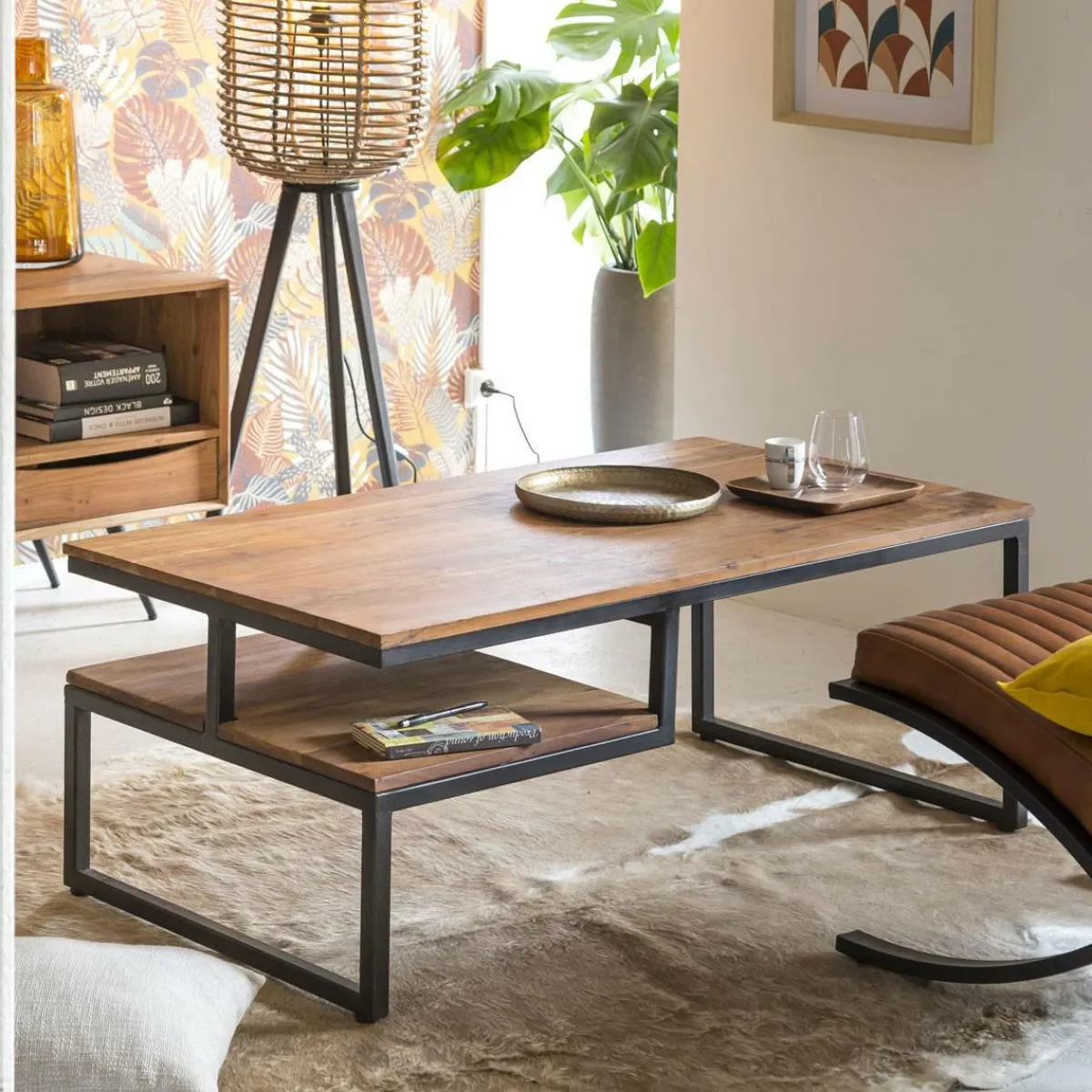 Made in Meubles Table basse en bois d'acacia Havana
