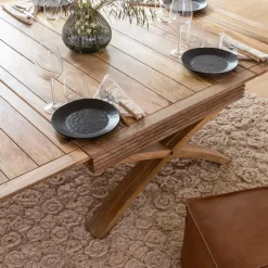 Made in Meubles Table basse en bois de manguier à allonges Luce
