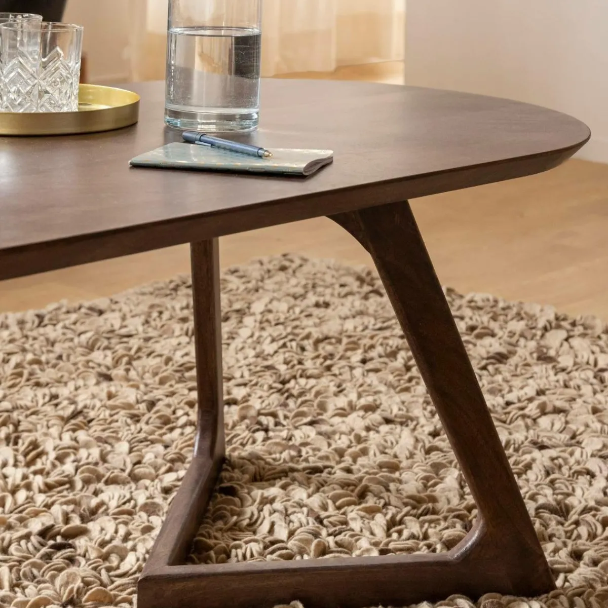 Made in Meubles Table basse en bois de manguier Augustin