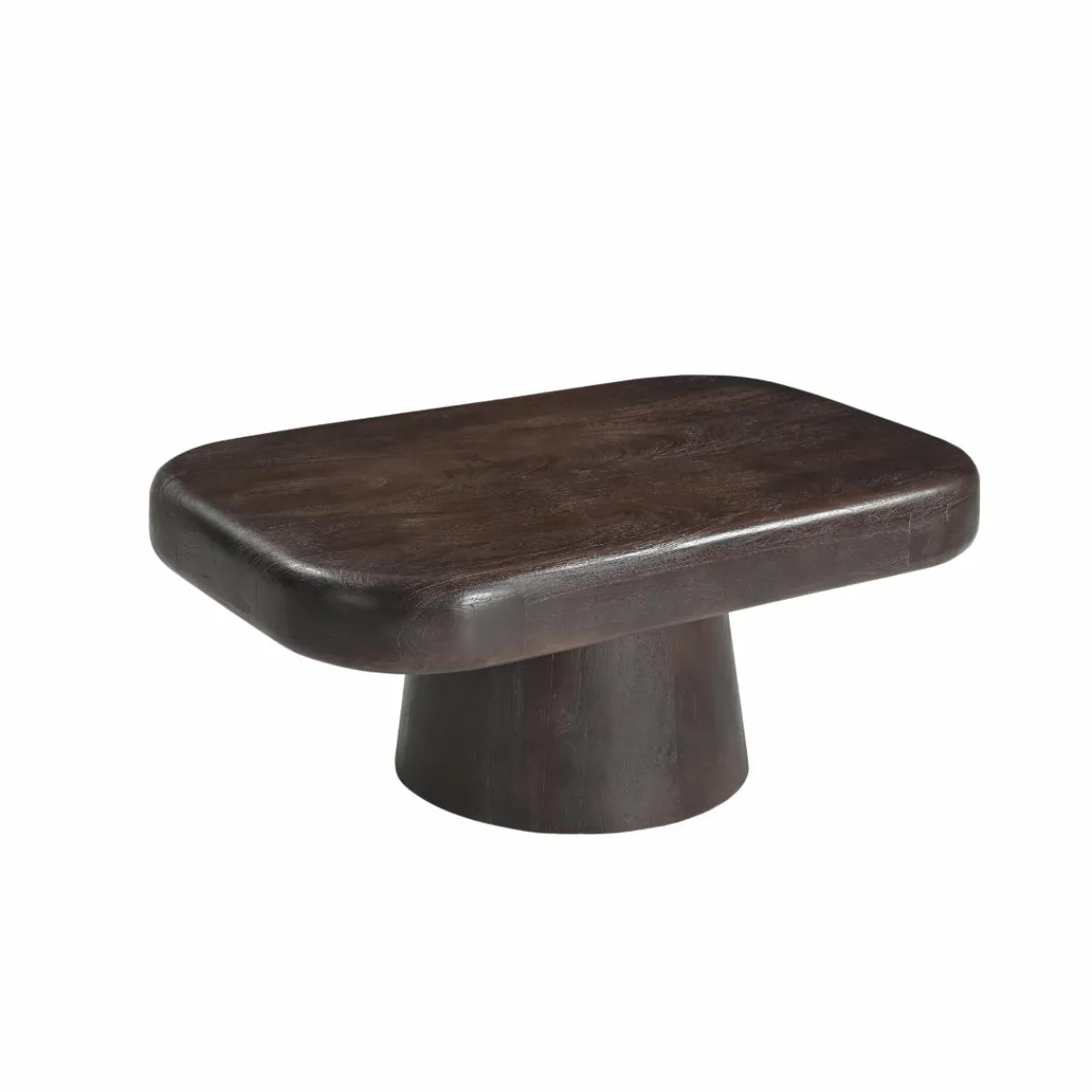 Made in Meubles Table basse en bois de manguier foncé Liriel