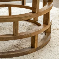Made in Meubles Table basse en bois de manguier et terrazzo Ambrine