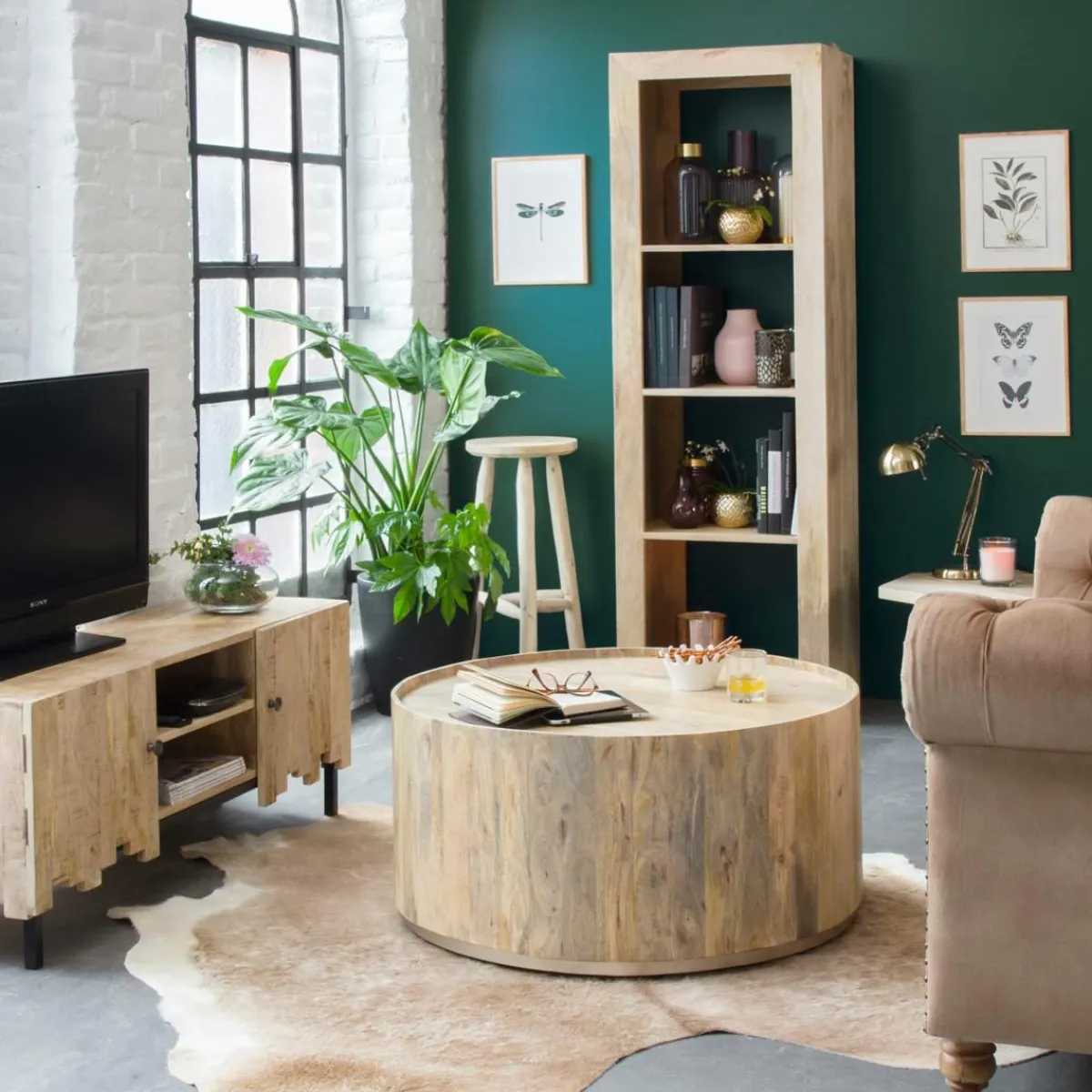 Made in Meubles Table basse en bois de manguier Camille