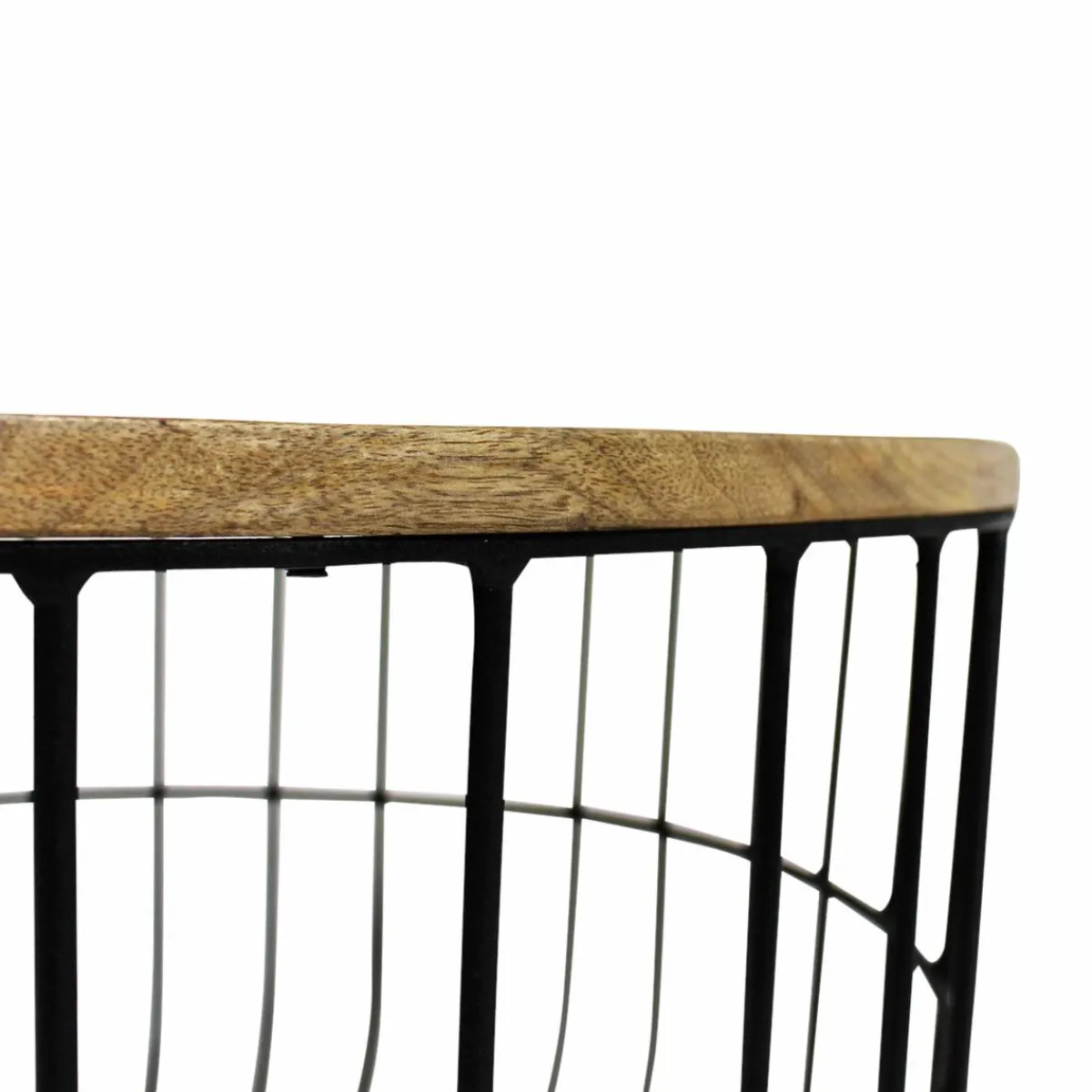 Made in Meubles Table basse en bois de manguier et métal Ella