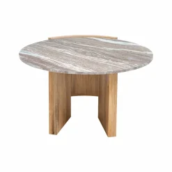 Made in Meubles Table basse en bois de manguier et marbre Isabella